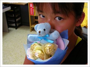 Not flowers; just chocolates